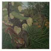Henri Rousseau - Fight Between a Tiger タイル (正面)