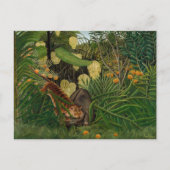 Henri Rousseau - Fight between Tiger and Buffalo ポストカード (正面)