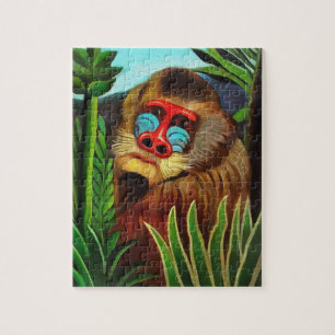 Henri Rousseau Mandrill In The Jungle Vintage Art ジグソーパズル