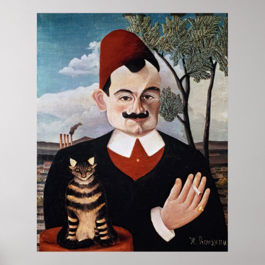 Henri Rousseau - Portrait of Pierre Loti ポスター (正面)