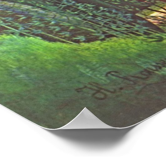 Henri Rousseau Postによる森の森の中の散歩 ポスター (角)