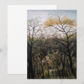 Henri Rousseau - Rendezvous in the Forest サンキューカード (正面/裏面)