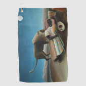 Henri Rousseau Sleeping Gypsy Lion Painting ゴルフタオル (正面)