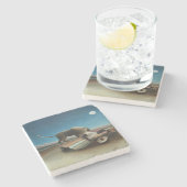 Henri Rousseau Sleeping Gypsy Lion Painting ストーンコースター (横)