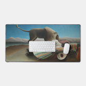 Henri Rousseau Sleeping Gypsy Lion Painting デスクマット (キーボード&マウス)