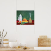 Henri Rousseau - Still Life with Coffee Pot ポスター (キッチン)