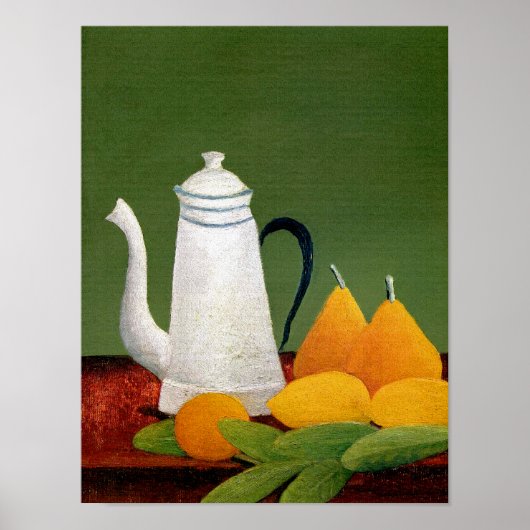 Henri Rousseau - Still Life with Fruit & Teapot ポスター (正面)