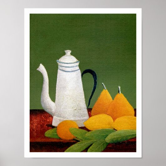 Henri Rousseau - Still Life with Fruit & Teapot ポスター (正面)