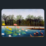 Henri Rousseau - The Flamingoes マグネット<br><div class="desc">The Flamingoes / Les flamants roses - Henri Rousseau (aka Douanier Rousseau),  1907</div>