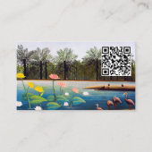 Henri Rousseau - The Flamingoes - QR Code 名刺 (正面)