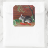 Henri Rousseau - The Rabbit's Meal スクエアシール (バッグ)