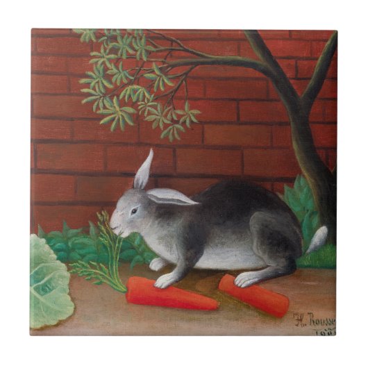 Henri Rousseau - The Rabbit's Meal タイル (正面)
