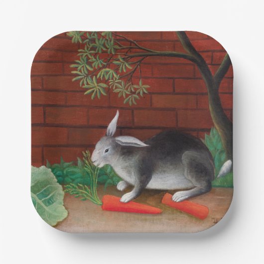 Henri Rousseau - The Rabbit's Meal ペーパープレート (正面)
