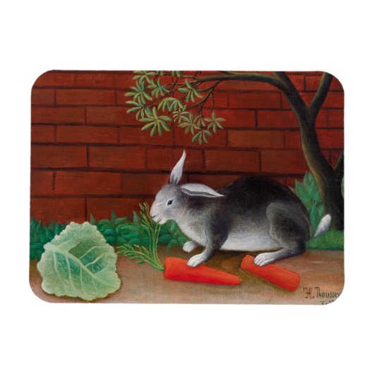 Henri Rousseau - The Rabbit's Meal マグネット (横)
