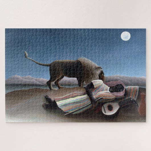 Henri Rousseau The Sleeping Gypsy Poster ジグソーパズル (横)
