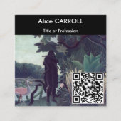 Henri Rousseau - The Snake Charmer - QR Code スクエア名刺 (正面)