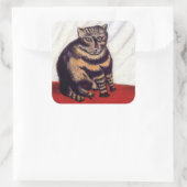 Henri Rousseau - The Tabby スクエアシール (バッグ)