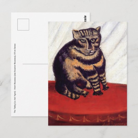 Henri Rousseau - The Tabby ポストカード (正面/裏面)