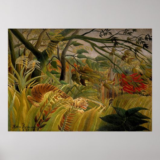 Henri Rousseau - Tiger in a Tropical Storm ポスター (正面)