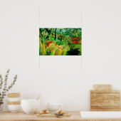 Henri Rousseau Tiger in a Tropical Storm Poster ポスター (キッチン)