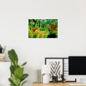 Henri Rousseau Tiger in a Tropical Storm Poster ポスター (ホームオフィス)