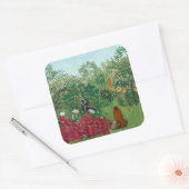 Henri Rousseau - Tropical Forest with Monkeys スクエアシール (封筒)