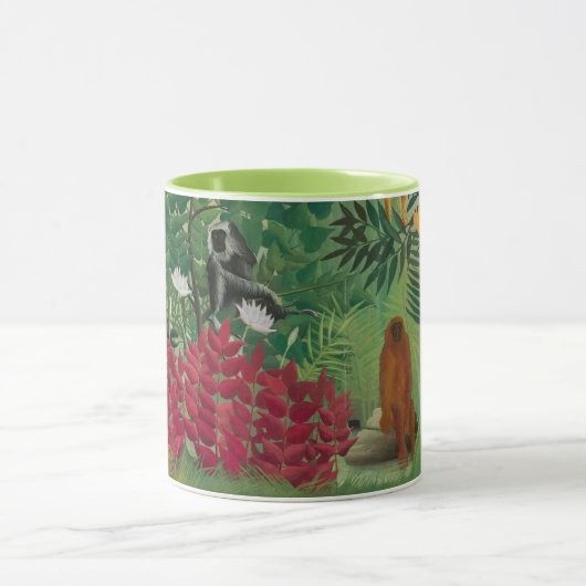 Henri Rousseau - Tropical Forest with Monkeys マグカップ (中央)