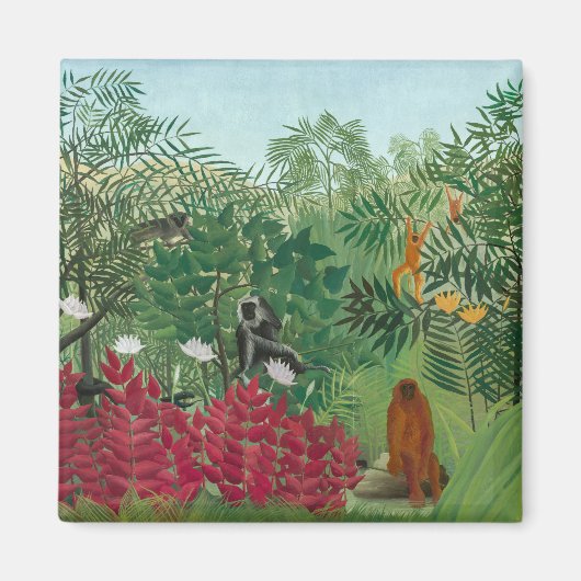Henri Rousseau - Tropical Forest with Monkeys マグネット (正面)