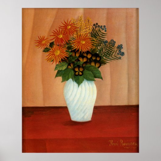 Henri Rousseau's Bouquet of Flowers (circa 1900) ポスター (正面)