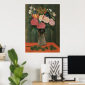 Henri Rousseau's Flowers in a Vase (1909) ポスター (ホームオフィス)