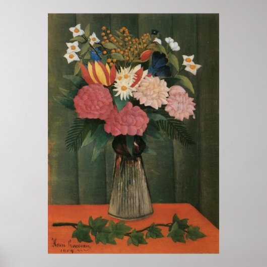 Henri Rousseau's Flowers in a Vase (1909) ポスター (正面)