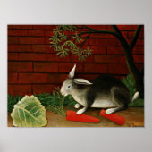 Henri Rousseau's painting, Rabbit ポスター (正面)