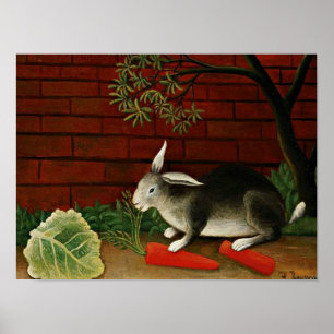 Henri Rousseau's painting, Rabbit ポスター