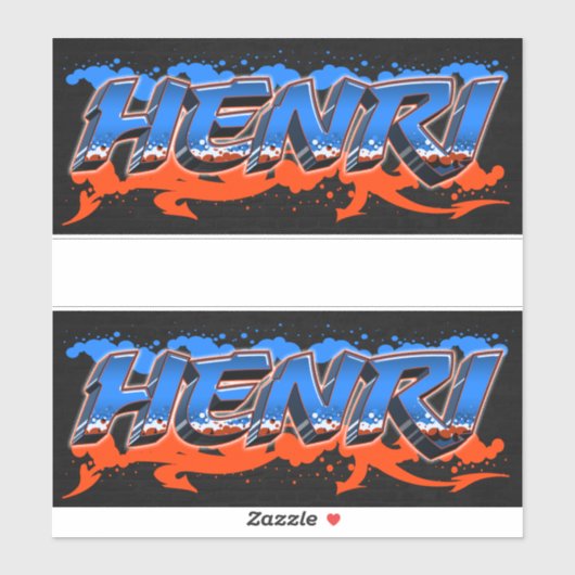 Henri Vorname Name Graffiti Aufkleber Sticker シール (シート)