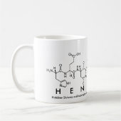 Henrietaペプチド名mug コーヒーマグカップ (左)