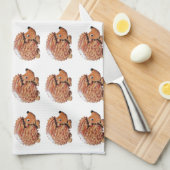 Henriettaのハリネズミ キッチンタオル (四つ折り)