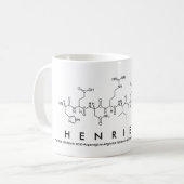 Henriettaペプチド名mug コーヒーマグカップ (正面左)