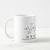 Henriettaペプチド名mug コーヒーマグカップ (左)