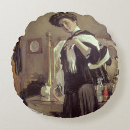 Henrietta Hirshmann 1907年のポートレート ラウンドクッション