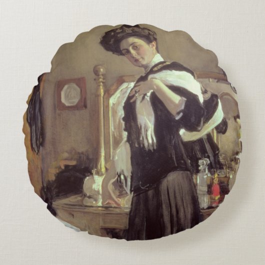 Henrietta Hirshmann 1907年のポートレート ラウンドクッション (正面)