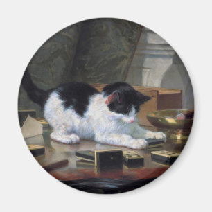 Henriëtte Ronner-Knip著子ネコを遊ぶこと マグネット