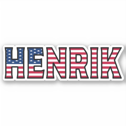 Henrik Name Vorname USA Sticker Stickerset シール (正面)