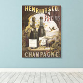 Henriot & Co. Rheims Champagneのヴィンテージ広告 キャンバスプリント (インサイチュ (ウッドフロア))