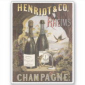 Henriot & Co. Rheims Champagneのヴィンテージ広告 シール (正面)