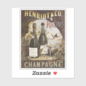 Henriot & Co. Rheims Champagneのヴィンテージ広告 シール (シート)