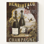 Henriot & Co. Rheims Champagneのヴィンテージ広告 ノートブック (裏面)