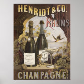 Henriot & Co. Rheims Champagneのヴィンテージ広告 ポスター (正面)