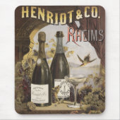 Henriot & Co. Rheims Champagneのヴィンテージ広告 マウスパッド (正面)