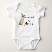 Henry保護 (Name)Chihuahua ベビーボディスーツ (正面)