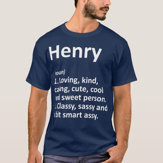 HENRY定義名パーソナライズされたギフおもしろいト Tシャツ (正面)